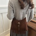 thumbnail image 3 of Este año está de moda el bolso tote con flecos para mujer, nueva colección de invierno 2025, elegante bolso de hombro cuadrado con correa cruzada., 3 of 10