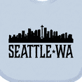 thumbnail image 4 of Inktastic Seattle Washington City Skyline Boys or Girls Baby Bib, 4 of 4