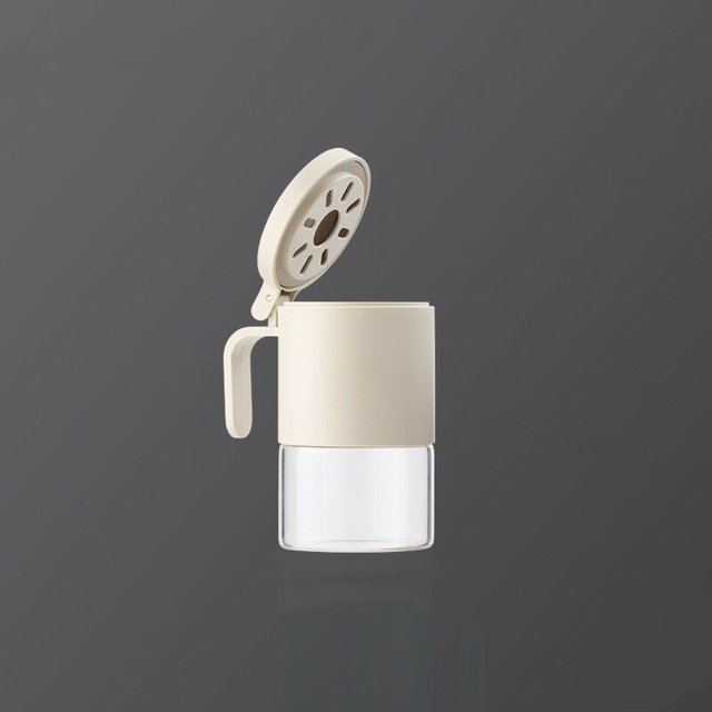 Accesorio de almacenamiento de cocina tapa vertical tarro de condimento salero de vidrio botella de condimento de cocina tarro caja de condimento para el hogar con cuchara esquí esquí Gafas de esquí