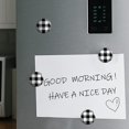 thumbnail image 4 of 12 Pieces Buffalo Plaid Refrigerator Magnets Black and White Plaid Magnets 1.4 Inch Check Fridge Magnets Grid Pattern Locker Magnets for Home Office Kitchen Fridge Farmhouse, 4 of 7