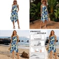 thumbnail image 5 of Xixirimido Palm Tree Print Matching Sets for Beach Vacation Men's Hawaiian Shirt & Women's Sleeveless Midi Dress Hawaiian Matched Couples Summer Outfits, XL, 5 of 7