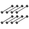 thumbnail image 1 of Unique Bargains 8Pack Metal Bag Strap Connect Buckles,38x42mm Purse Screw Fixing Rivets (Metallic Black), 1 of 7