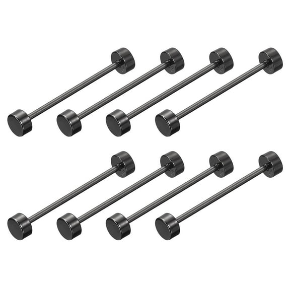 8Pack Metal Bag Strap Connect Buckles,38x42mm Purse Screw Fixing Rivets (Metallic Black)