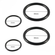 4x OE Replacement Vanos Seals Rubber, 34mm & 21mm for BMW E Series Models