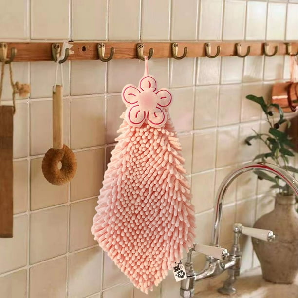Aparatos de cocina, accesorios de cocina, utensilios de cocina, toallas de mano con dibujos animados, toallas de mano colgantes, toallas de cocina gruesas y absorbentes, aptas para cocinas y baños, to
