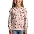 thumbnail image 2 of Garronmavis Cherry Girls Long Sleeve T-Shirts Size 9-10 Loose Bowknot Kids Basic Soft Long Sleeve Tees Top Warm Casual Crewneck Loose Fit Tee Tops Lightweight for Daily Life, 2 of 7