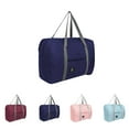 thumbnail image 4 of Bolsa de almacenamiento de viaje, bolsa de mano plegable portátil de nailon, organizador de equipaje, maleta, paquete de almacenamiento de ropa Almacenamiento y organización del hogar azul oscuro Bewildely HA3194-02B, 4 of 6