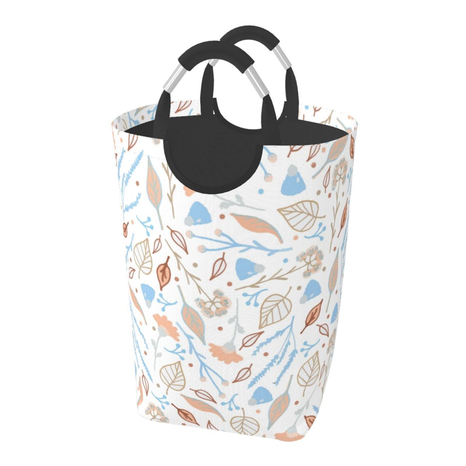 Laundry Hampers, Floral Leaf Decorative Design Pattern Foldable Laundry