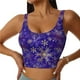 thumbnail image 1 of Fotbe blue purple Snowflake Sujetador Deportivo Largo sin Aros para Mujer con Almohadillas y Soporte Medio, Transpirable y Absorbente, Camiseta Tipo Chaleco o Tank Top-Medium, 1 of 8