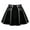 Black, variant on Women's Glossy PVC Leather Flared Skirt Pole Dance Holographic Zipper Pleated Mini Skirts Raves Clubwear Pink M