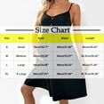 thumbnail image 3 of SERTG Womens Maternity V-Neck Backless Dress Sleeveless Button Soft Womens Spring Summer Casual Comfortable Homewear Outfit Skirts(Black,L), 3 of 8