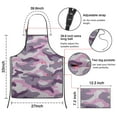 thumbnail image 7 of Purple Camouflage Military Aprons with Pocket Extra Long Aprons Waterproof Bib Aprons for Women Men Chef Cooking Aprons for Kitchen Cool BBQ Grilling, 7 of 7
