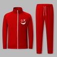 thumbnail image 2 of guisaled Mens Sweatsuits 2pcs Sets Stand Collar Full Zipper Long Sleeve Warm Up Tracksuits Casual Workout Jogging Outfits, 2 of 5