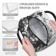 thumbnail image 6 of YFYANG Portable Waterproof Insulated Lunch Bag, Grey Abstract Texture Reusable Cooler Bag / Picnic Bag for Adults Teens, 6 of 9