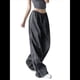 thumbnail image 4 of Pantalones de Paracaídas para Mujer, Pantalones Holgados de Pierna , Pantalones Deportivos con Cintura Elástica Y2K, Pantalones Deportivos, Ropa de Calle Gris Oscuro S, 4 of 10
