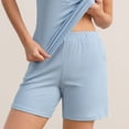 thumbnail image 5 of Ailaofu Womens Solid Color Lounge Shorts Elastic Waist Casual Sleep Shorts with Pockets Soft Comfy Shorts for Women, 5 of 6