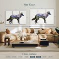 thumbnail image 3 of Elephant Stock Rocky Mountain Grey Wolf Wall Art - Horizontal Multi Panel Canvas - Living Room Wall Decor - Animal Multi Panel - Blue And Green Decor By Davies Babies - 57" x 36", 3 of 4