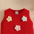 thumbnail image 4 of girls summer set Toddler Girl Clothes Baby Girl Spring Summer Outfits 2Pcs Ruffle Sleeveless Top And Pants Set, 4 of 7