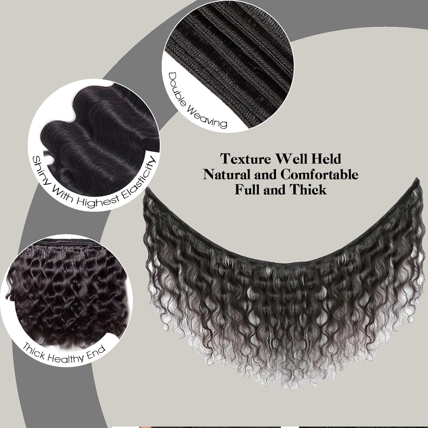 12A Body Wave Human Hair 4 Bundles with Frontal Virgin Hair Bundles with 13x4 HD Lace Frontal (18 20 22 24+16, Free Part) Brazilian Remy Hair