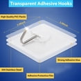thumbnail image 4 of Ganchos Adhesivos para Colgar Ganchos de Pared Resistentes Ganchos Autoadhesivos para Toallas y Abrigos Ganchos Transparentes Impermeables Paquete de 12, 4 of 5