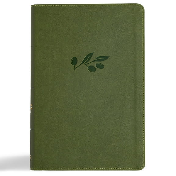 CSB Giant Print Reference Bible, Digital Study Edition, Olive Leathertouch, (Hardcover)