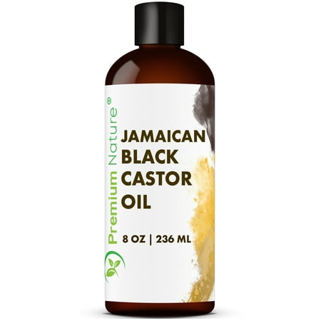 Jamaican Black Castor Oil Hair Growth Castrol Oil Edge Control Beard Growth 8 oz by Premium (Best Hair Relaxer For Black Guys)