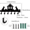 thumbnail image 2 of CHOK Hook Hanger Wall Key Holder Metal Decorative Mounted Coat Hanger with Key Shape Design Organizer Rack with 6 Hooks for Wall Bathroom Kitchen Entryway, 2 of 7