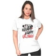 thumbnail image 4 of Happy Halloween Spooky Macabre Horror Womens Slim Fit Graphic Tee Brisco Brands X, 4 of 5