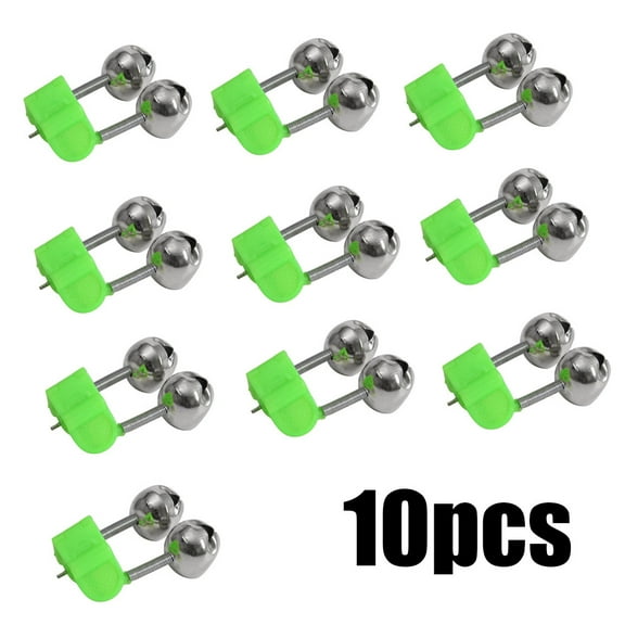 10Pcs Rod Tip Clamp Clamp Bells, Fishing Pole Fish Alarm Alert Fishing Rod Alarm Bells Clips, Alert Bell Fishing Rod Extra Loud Alarm for Fishing Rods, Reliable and Effective Rod