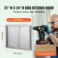 thumbnail image 2 of KFFKFF BBQ Island Access Door 31x24 Inch Stainless Steel Outdoor Kitchen Door, 2 of 9