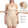 thumbnail image 7 of SHAPERX Bodysuits for Women Tummy Control Body Shaper Slimming Mid Thigh Shapewear with Removable Pads, 7 of 7
