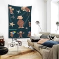 thumbnail image 4 of Curious George Tapestry Aesthetic Wall Hanging for Living Room Bedroom Art Tapestries Poster Blanket College Dorm Home Decor 80x60 Inch, 4 of 8
