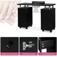 OmySalon Professional Manicure Table with Dust Collector, Storage