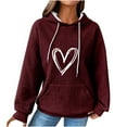 thumbnail image 3 of Trendy Tie-Dye Hoodies for Womens Fall Winter Casual Loose Long Sleeve Hooded Pullover Gradient Baggy Sweatshirts Tops,Hot Pink,M, 3 of 4