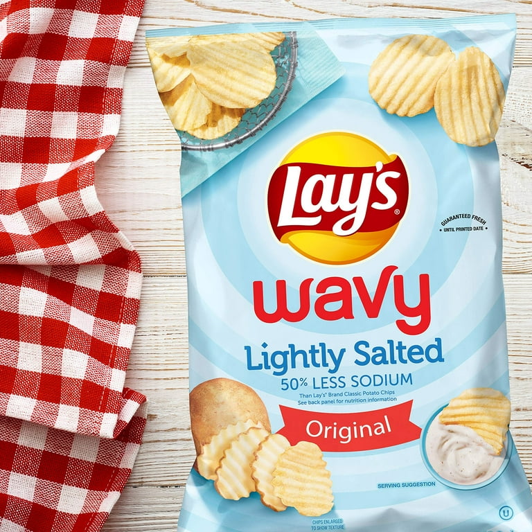 Lays Potato Chips, Lightly Salted Snacks, 7.75Oz Bag Packaging May