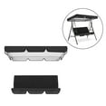 thumbnail image 4 of Patio Swing Cushion Set Replacement Canopy Swing Seat for 3 Black, 4 of 8
