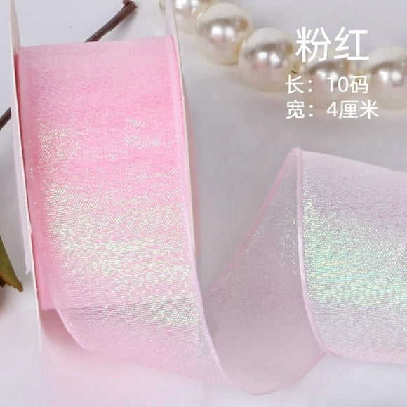 Xiao Hua 2 Pcs de Rubans en satin Rose d'Une Largeur de 1,57 Pouces et d'Une Longueur de 10 Verges, Parfaits comme Rubans de bouquet de Mariage et Rubans de Couronne Florale pour la Décoration d'Emballage Cadeau