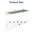 thumbnail image 4 of EastVita Metal Kitchen Rack for Storage and Organization Stainless Steel Wall Mount Shelf with 10 S Hooks for Hanging Pots, Pans, Cookware in Home and Restaurant, 4 of 9