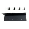 thumbnail image 1 of Soporte de esquina para cama de jardín, de metal, en ángulo recto, negro, decorativo, en forma de L, 28 x 7,6 x 7,6 cm, para muebles con estructura de madera. 8 hoyos, 1 of 9