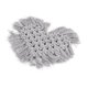 thumbnail image 1 of Posavasos de cocina con forma de corazón gris resistente al calor con borlas de algodón para tazas de café y decoración de mesa, 1 of 8