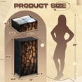 thumbnail image 3 of Gothic Dresser for Bedroom with 4 Storage Drawers Tree bark Nature wood Dressers Chest of Drawers Steel Framed Fabric Closet Organizers for Boys Man Cave Dorm Entryway, 3 of 8