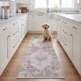 thumbnail image 3 of Safavieh Tucson Nazca Oriental Machine Washable Runner Rug, Light Gray/Rust, 2'6" x 18', 3 of 13