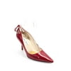 Pre-owned|Jimmy Choo Womens Stiletto Tie Back Pointed Toe Pumps Red Leather Size 36