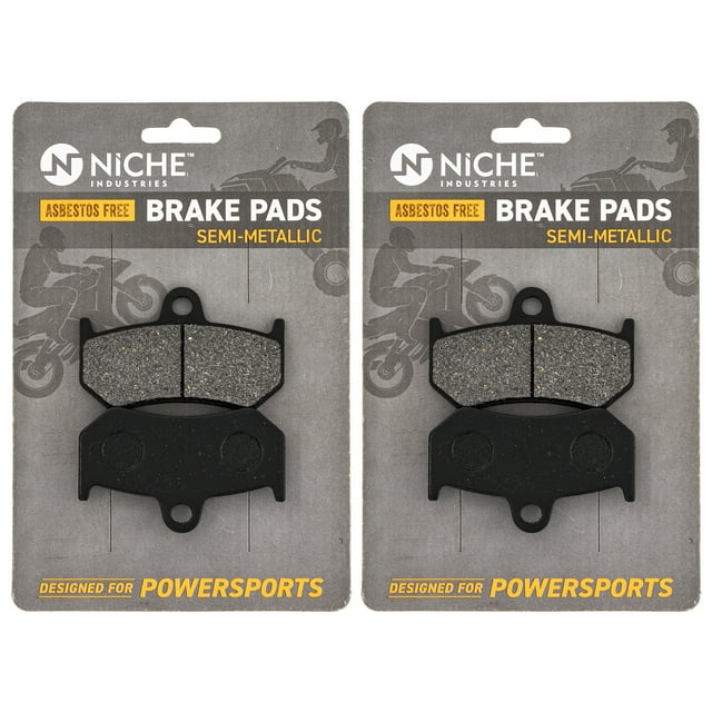 Niche Brake Pad Set for Yamaha Apex FX RX1 RS Vector Rear Semi-Metallic 2 Pack 519-KPA2638D
