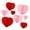 red pink, variant on 8Pcs Valentine's Day Heart Shaped Decoration Foldable Paper Love Heart Ornament for Wedding Anniversary Birthday