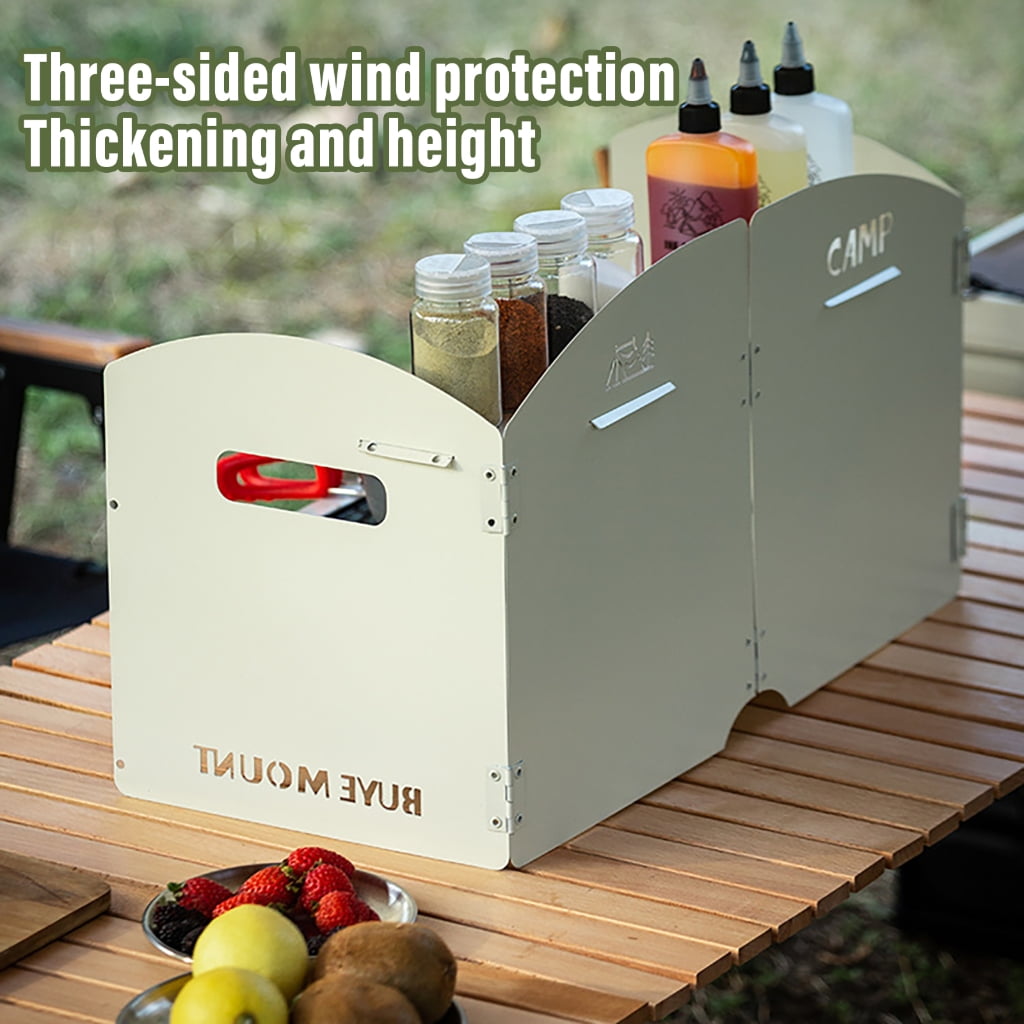 Jesscasday Detachable Gas Stove Windshield Rain Screen Camp Gears Portability Wind Barrier