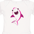 thumbnail image 4 of Inktastic Cute Shark, Little Shark, Pink Shark Boys or Girls Long Sleeve Baby Bodysuit, 4 of 5