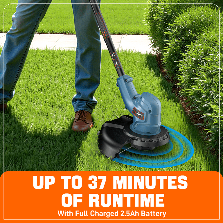 SENIX 20V 10IN Electric Battery Rechargeable Grass Trimmer
