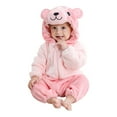 thumbnail image 2 of CUZIBR Baby Boys Girls Rabbit Animal Winter Romper Jumpsuit Oneise One-Pieces Hoodie Long Sleeve Sets Outfits Leisure Dailywear For Toddler,Pink,4-5 Years, 2 of 6