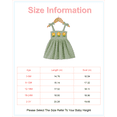 thumbnail image 2 of 18 Months Baby Girls Dress 24 Months Girls Sleeveless Dress Flower Solid Color Toddler Girls Off-the-shoulder Summer Suspender Dress Green, 2 of 7